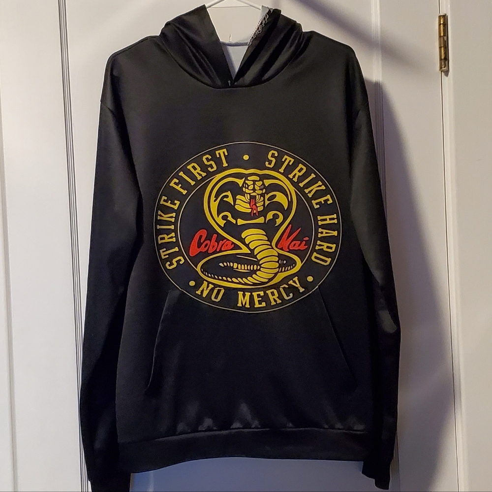 COBRA KAI Silk-feel Hoodie No Mercy black Karate Kid Small